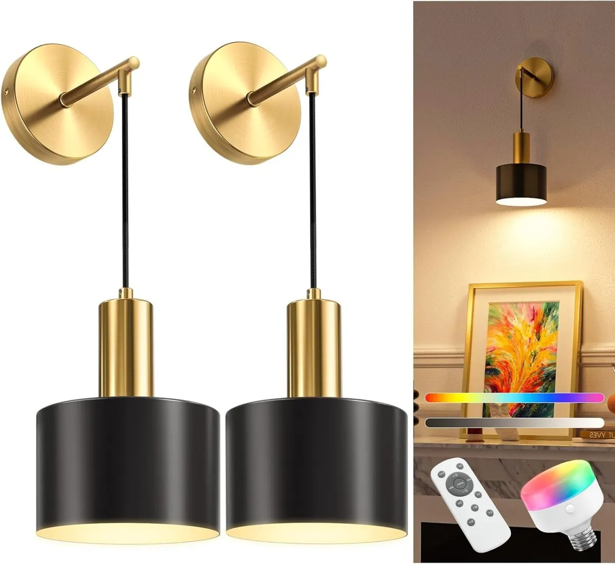 Battery Operated Wall Sconces Lights - Image 1
