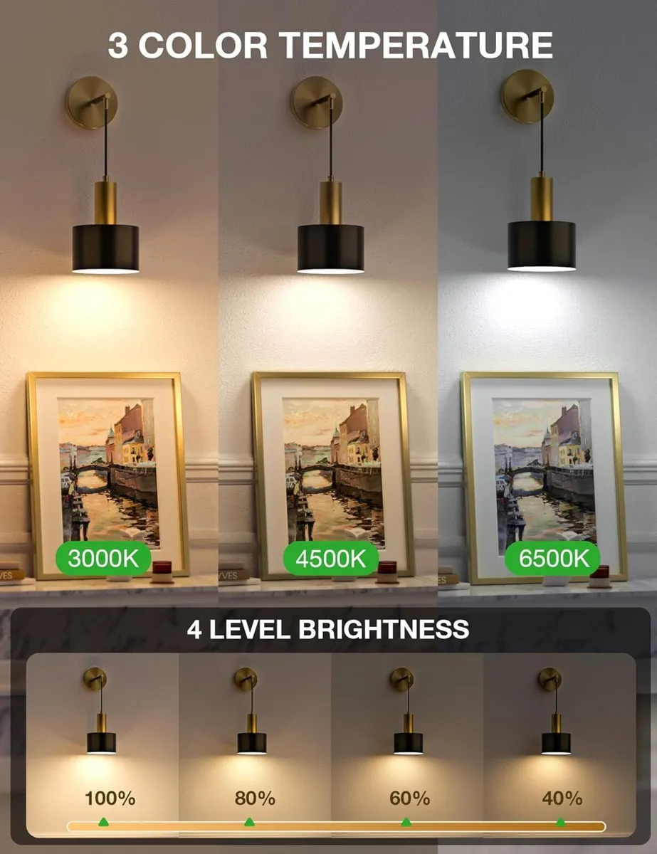 Battery Operated Wall Sconces Lights - Image 2