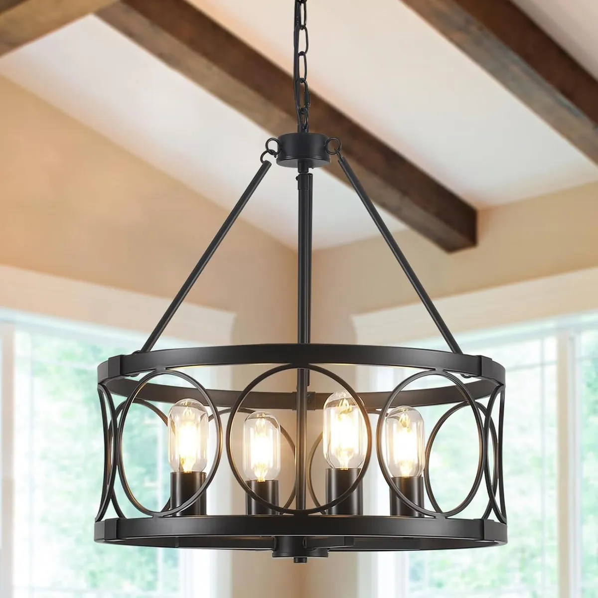 Chandeliers Ceiling Light 8 Lights Wagon Wheel - Image 1
