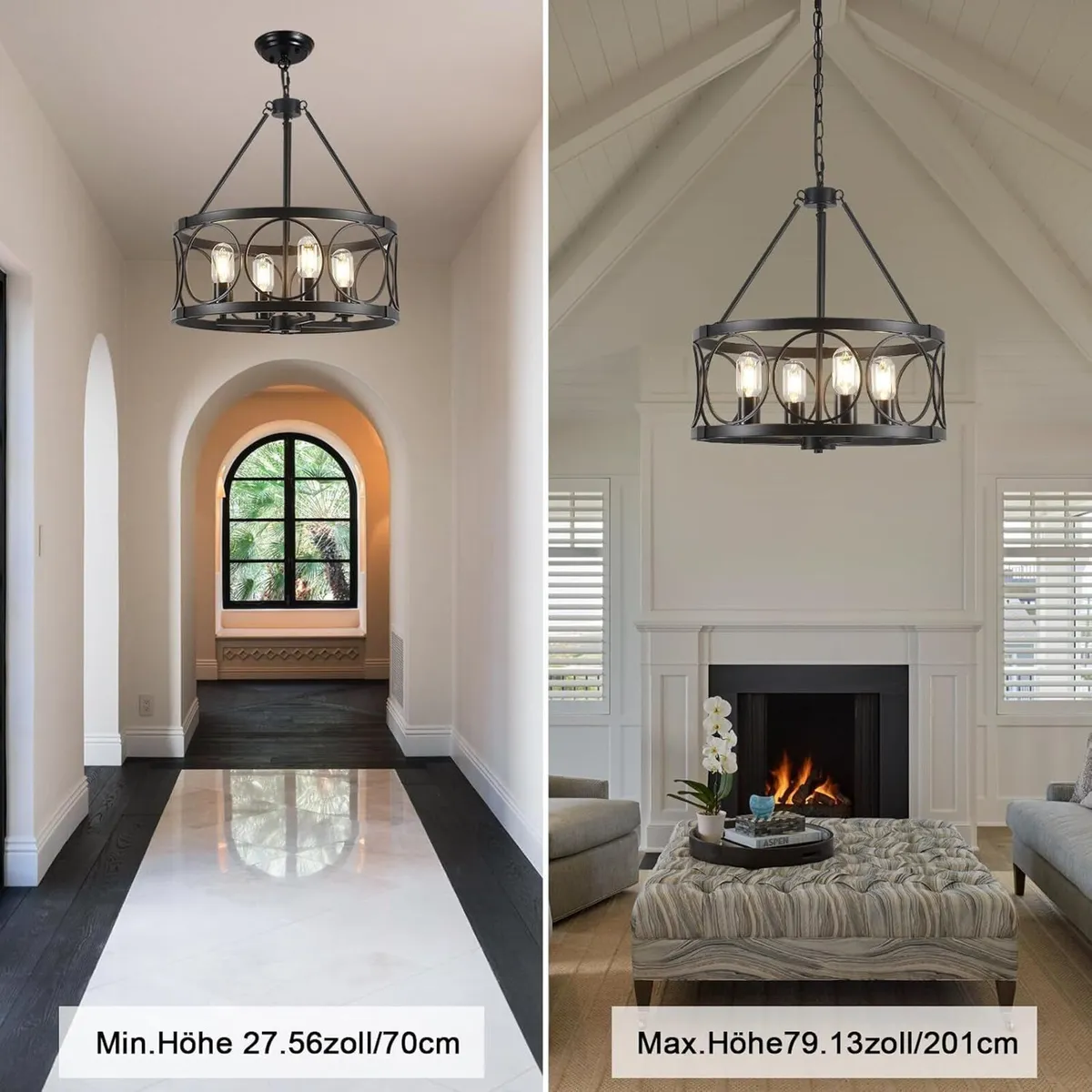 Chandeliers Ceiling Light 8 Lights Wagon Wheel - Image 4