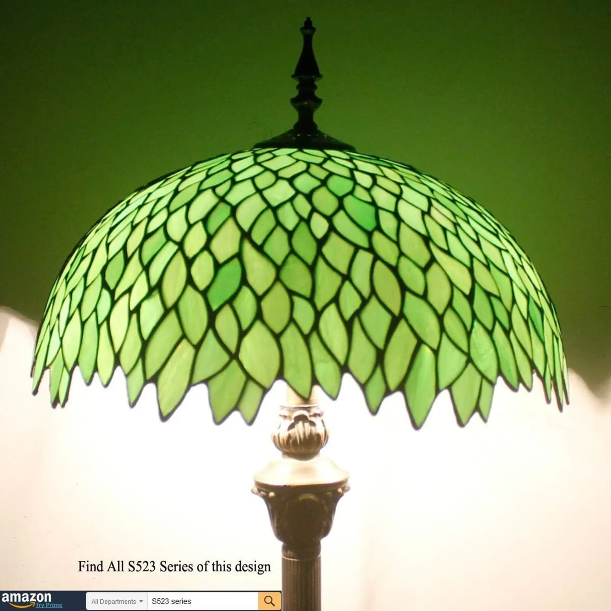 Tiffany Floor Lamp Wisteria Stained Glass - Image 2