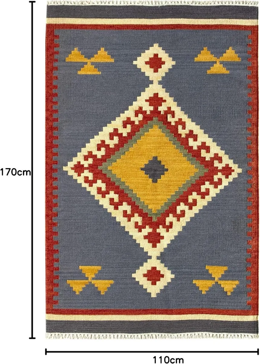 Kilim Lori Rug with Modern Design 100 - Image 2