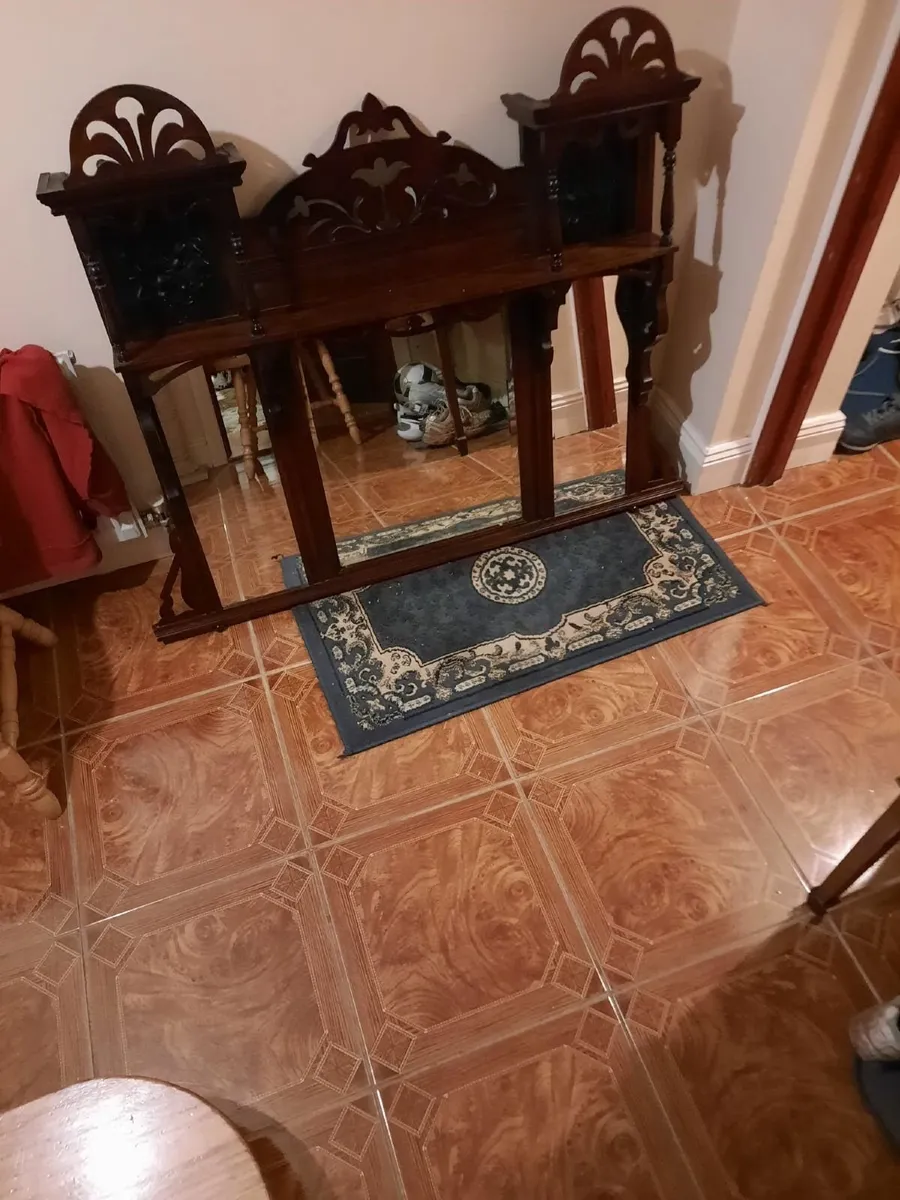 Antique overmantle - Image 4