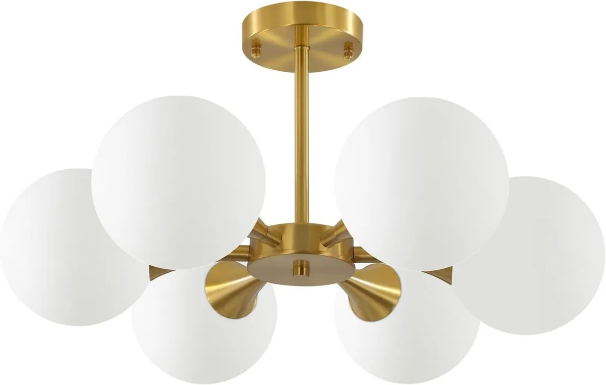 Lighting Sputnik Ceiling Light 6-Lights E27 Milk - Image 1