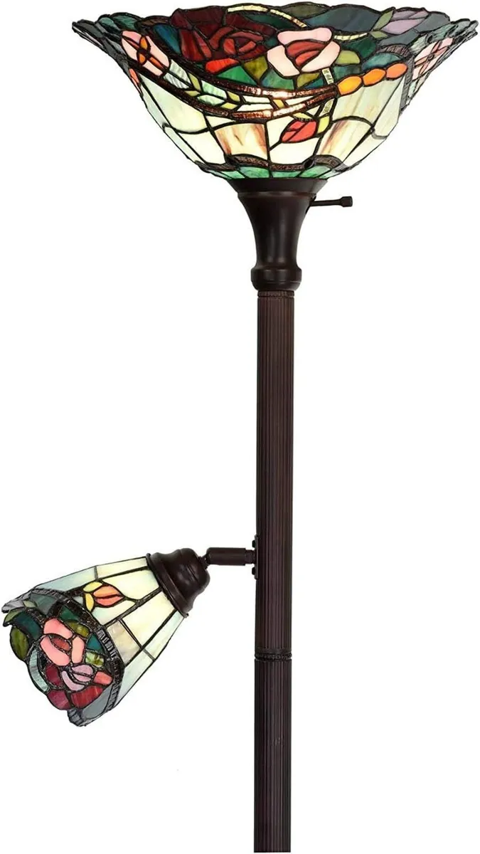 L30739 Rose Flower Tiffany Style Stained Glass - Image 1