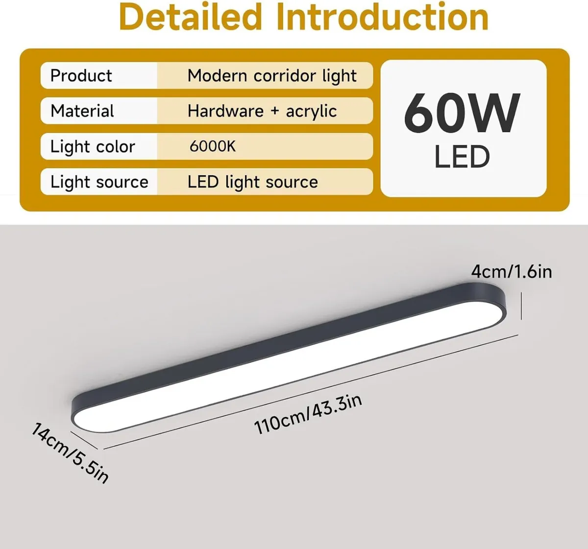 Modern LED Ceiling Lighting 60W Flush Mount - Image 4