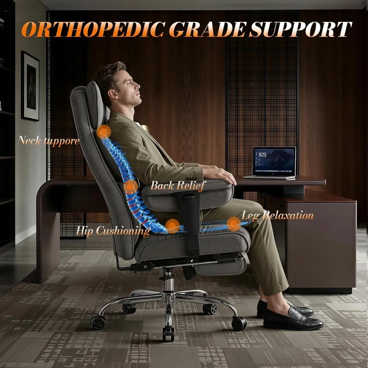 Desk Office Chair Big and Tall Fabric Executive - Image 4