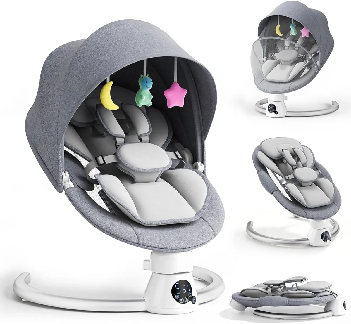 Electric Baby Swing Adjustable Backrest Infant - Image 1
