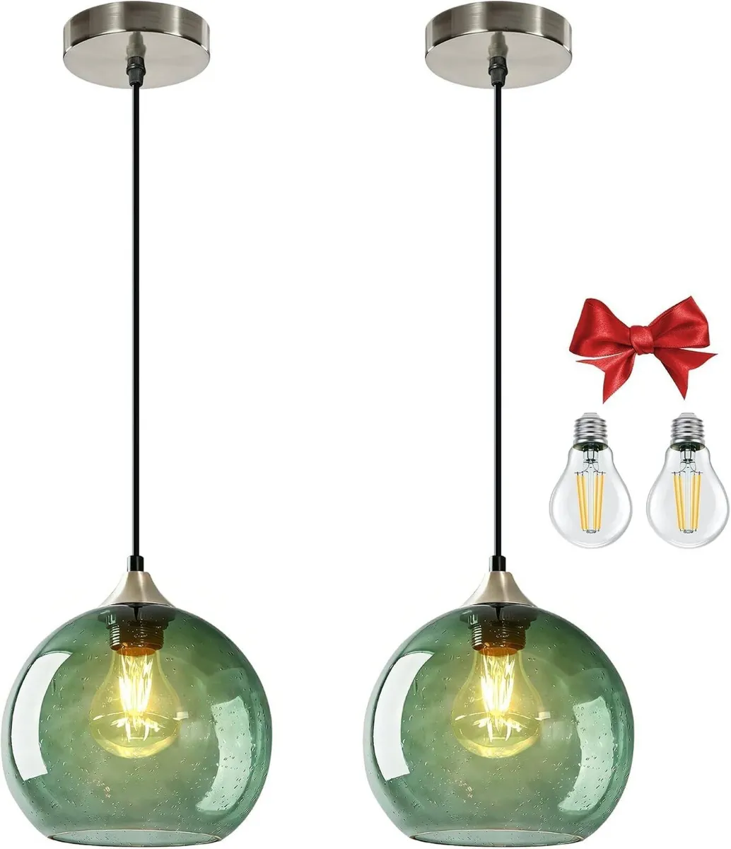 Glass Pendant Light for Kitchen Island Includes - Image 1
