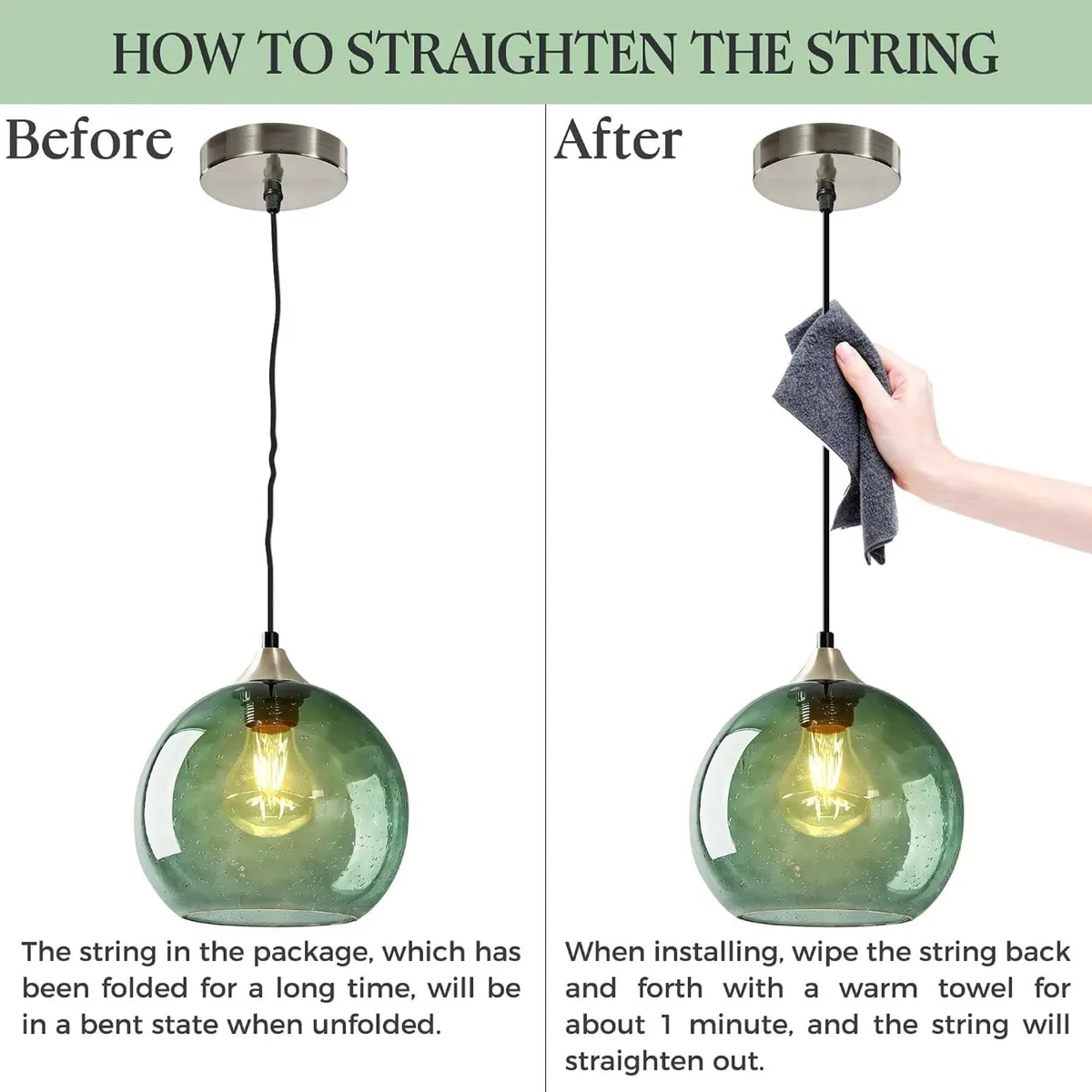 Glass Pendant Light for Kitchen Island Includes - Image 3
