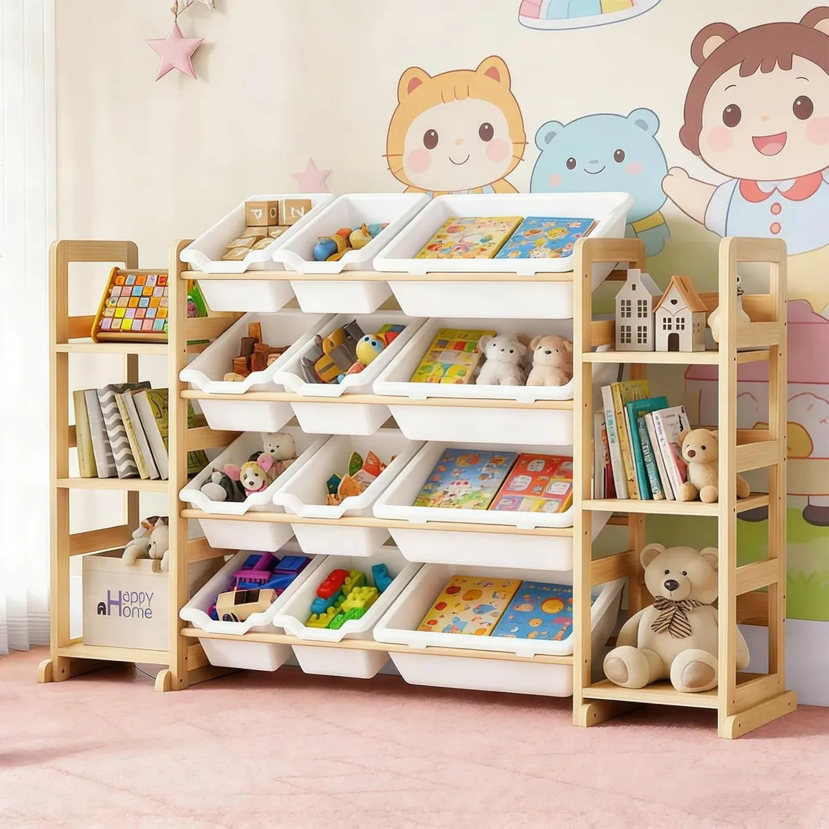Toy Storage Organiser 6 Shelves and 12 Bins - Image 1
