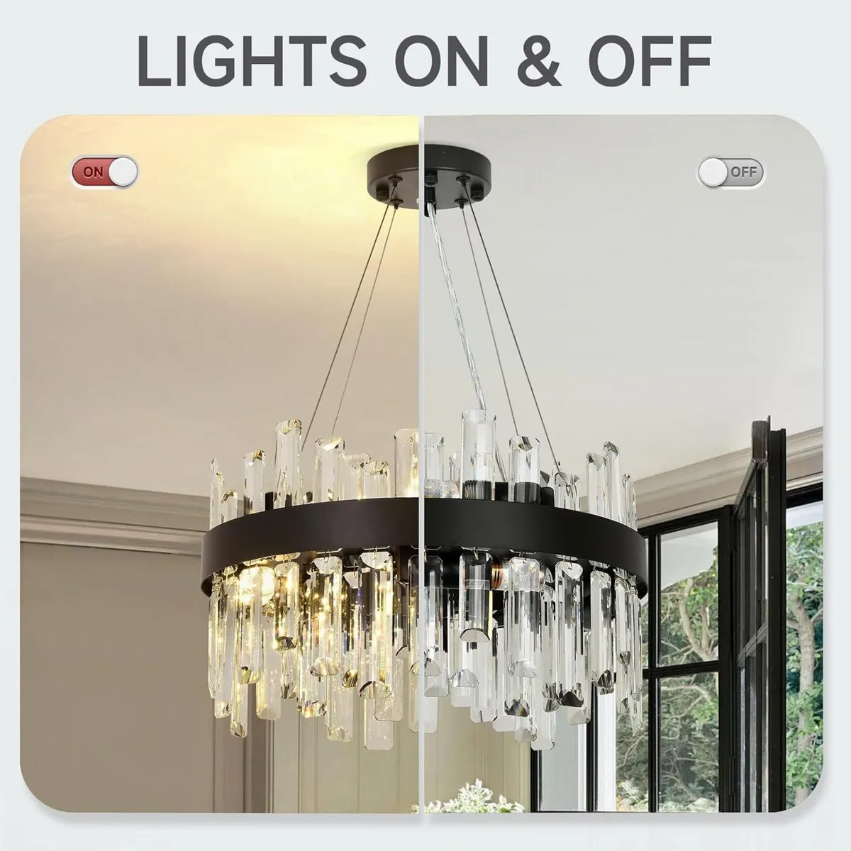 Modern Crystal Chandelier Round Pendant Lamp - Image 2
