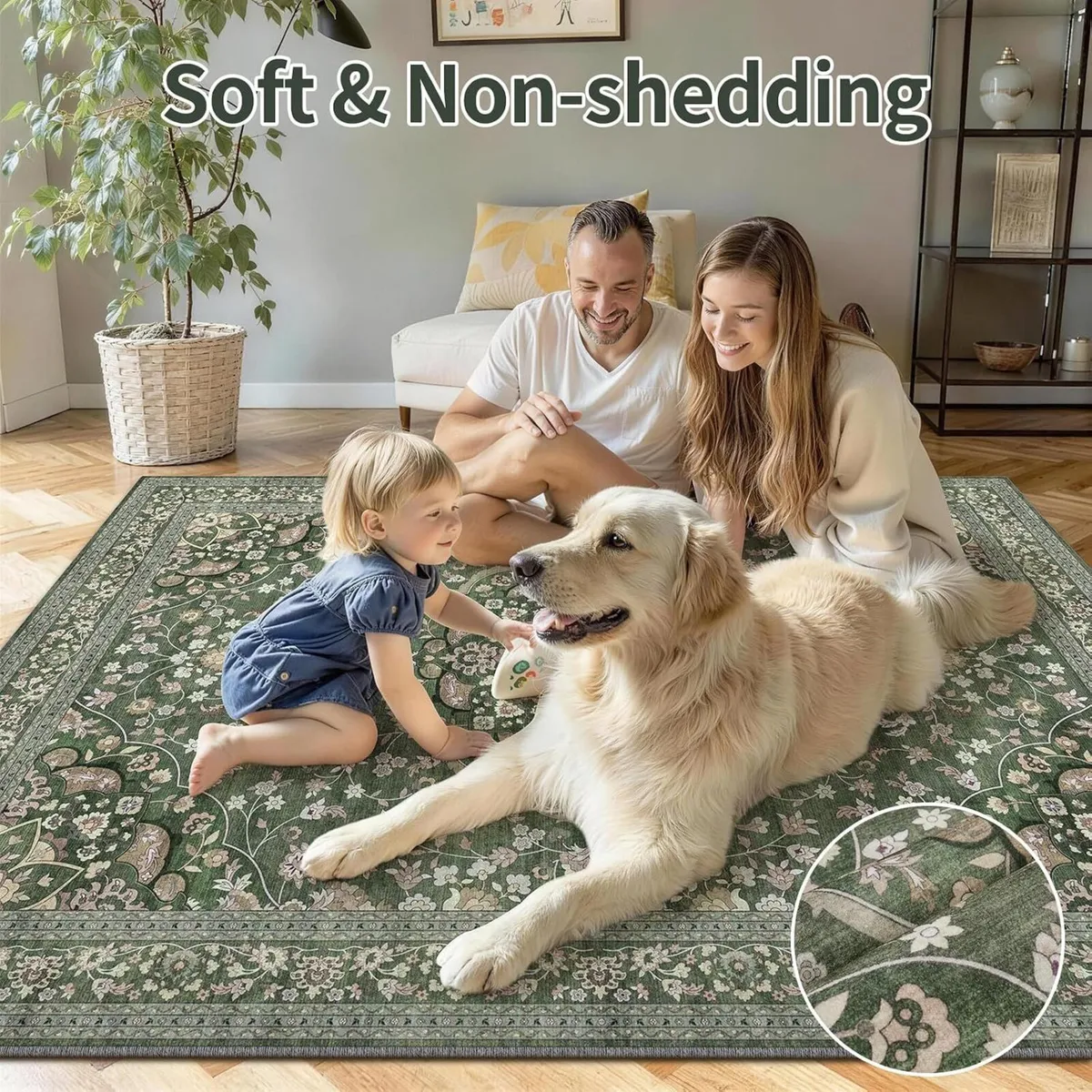 Vintage Large Rugs Living Room Soft - Image 2