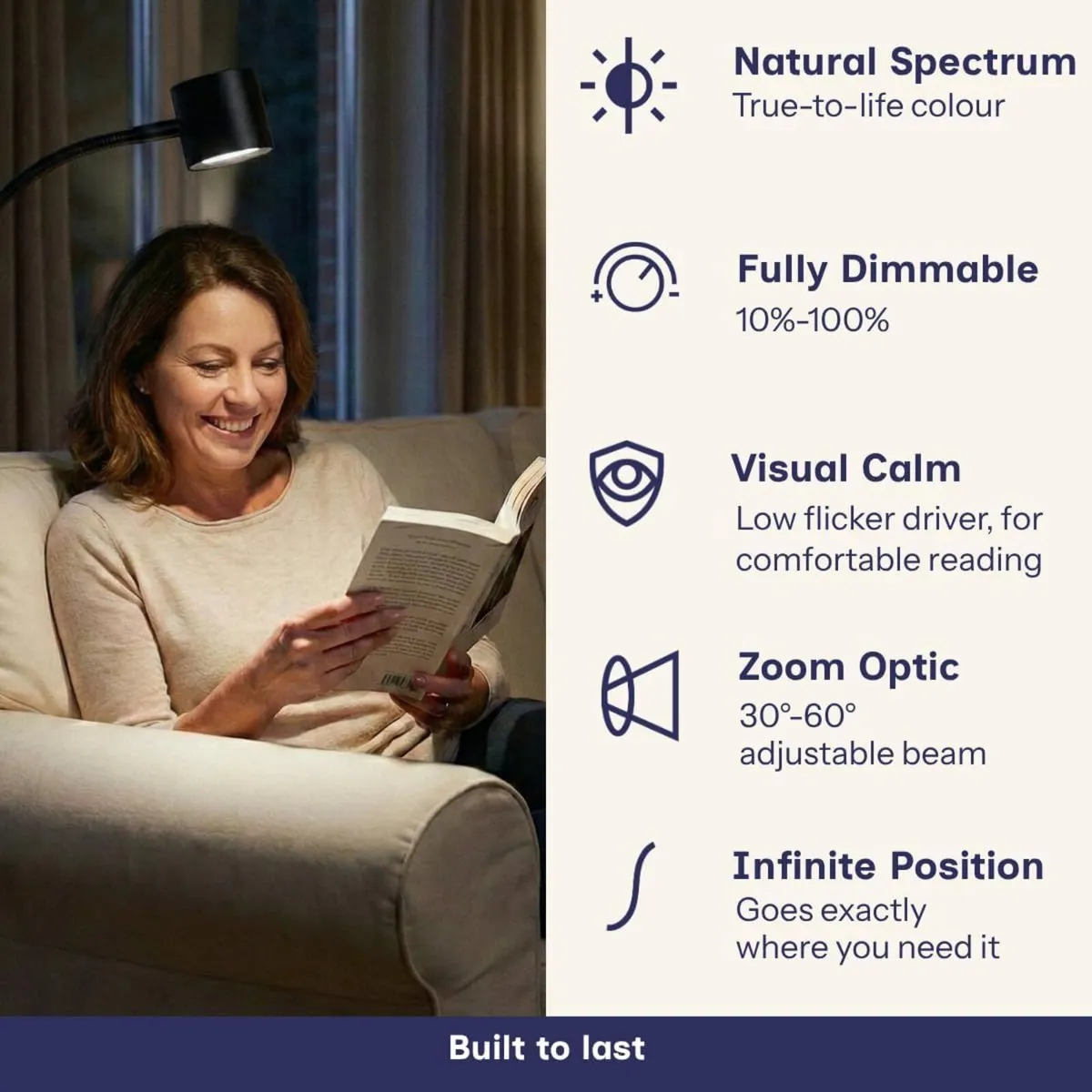 Clarity Floor Standing Reading Light Full - Image 4