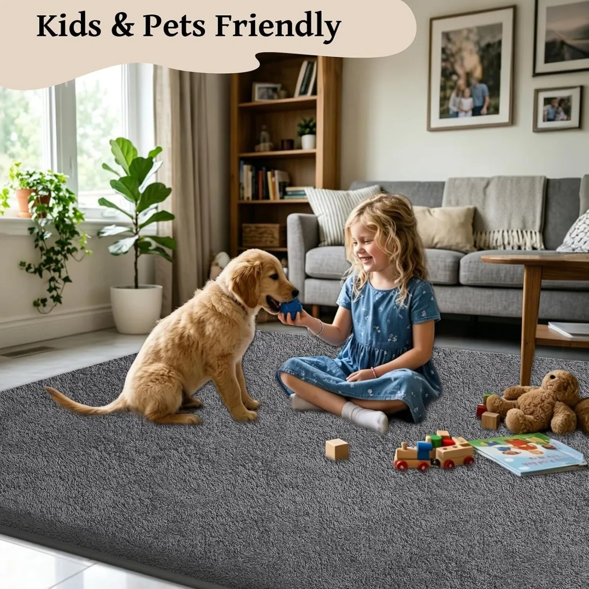 Rugs Living Room Soft Machine Washable Fluffy - Image 2