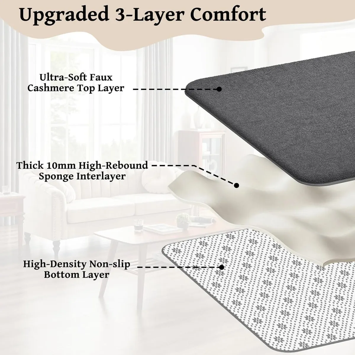 Rugs Living Room Soft Machine Washable Fluffy - Image 3