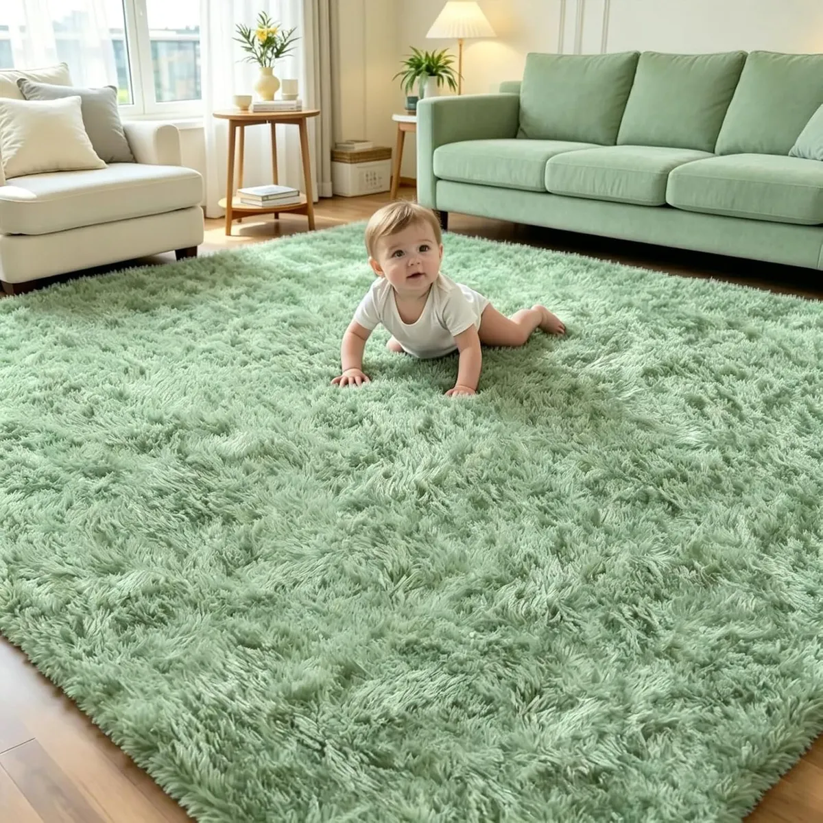 Fluffy Thick Large Rugs Living Room - Image 1