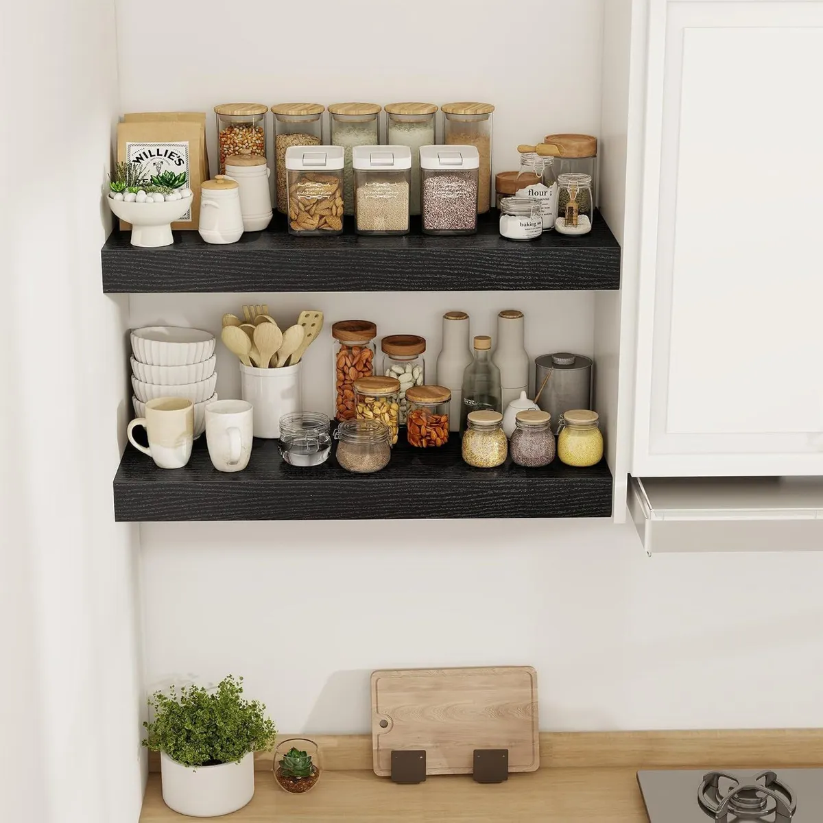 Floating Shelves Wall Mounted Rustic (Set of 2) - Image 2