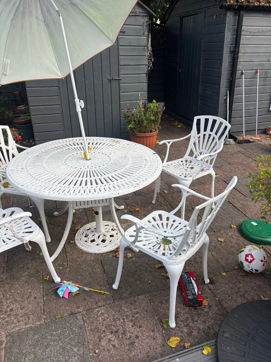 Free wrought iron table and chairs - on hold - Image 2
