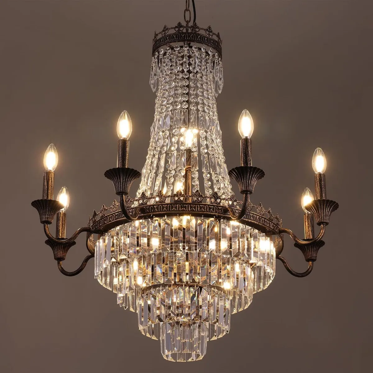 Crystal Chandelier for Dining Room 30.4" D Vintage - Image 1