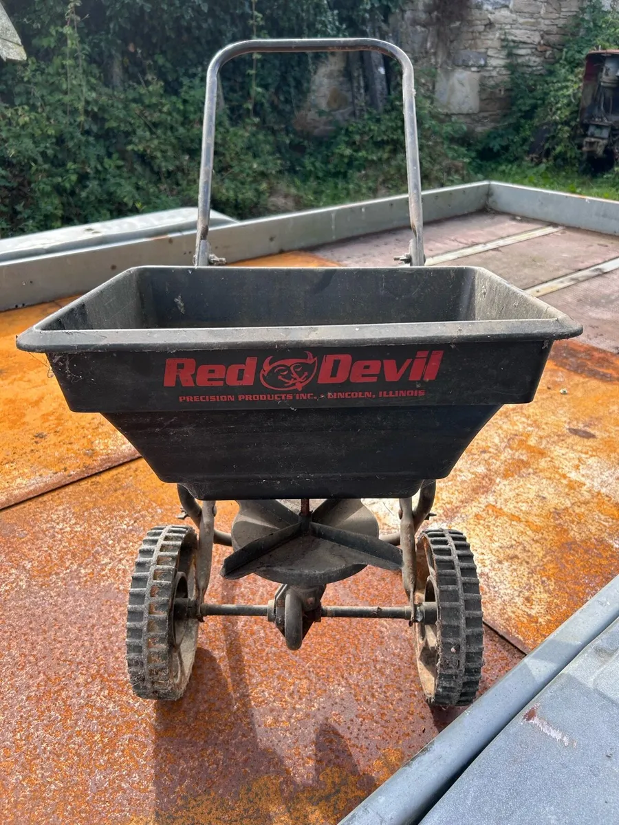 Walk Behind Red Devil Seed Spreader - Image 1