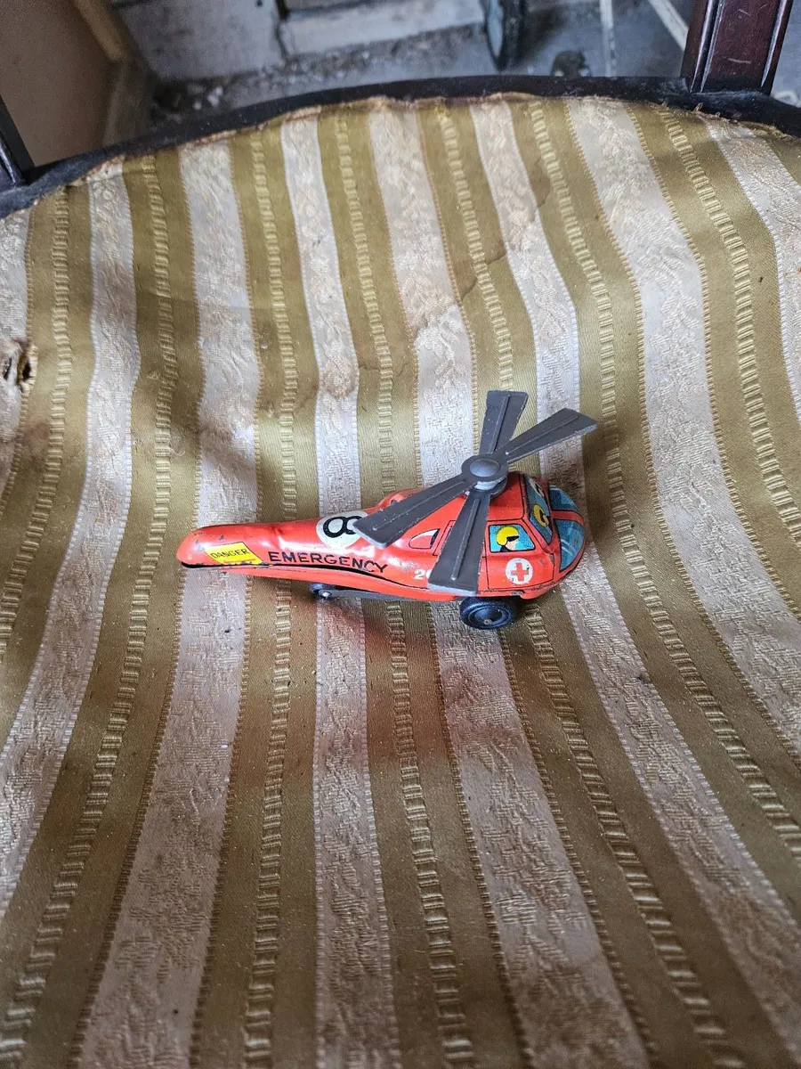 Vintage Tinplate Helicopter Made in Japan - Image 1