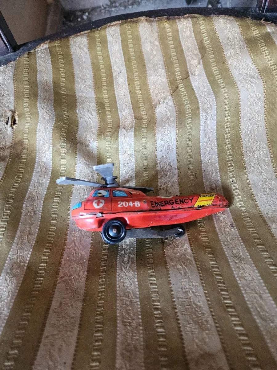 Vintage Tinplate Helicopter Made in Japan - Image 3