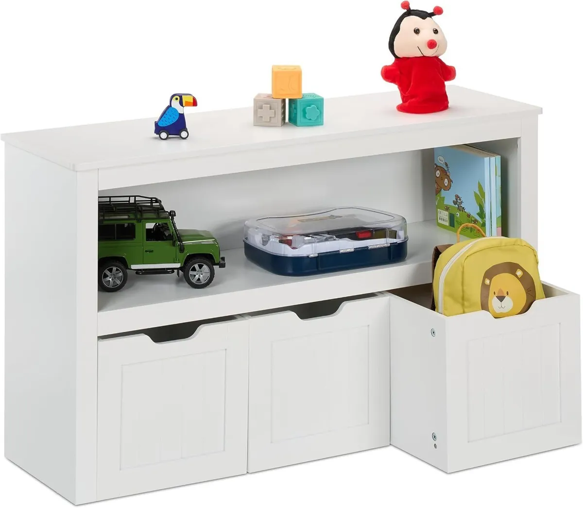 Children's Storage Unit 3 Boxes with Wheels - Image 1