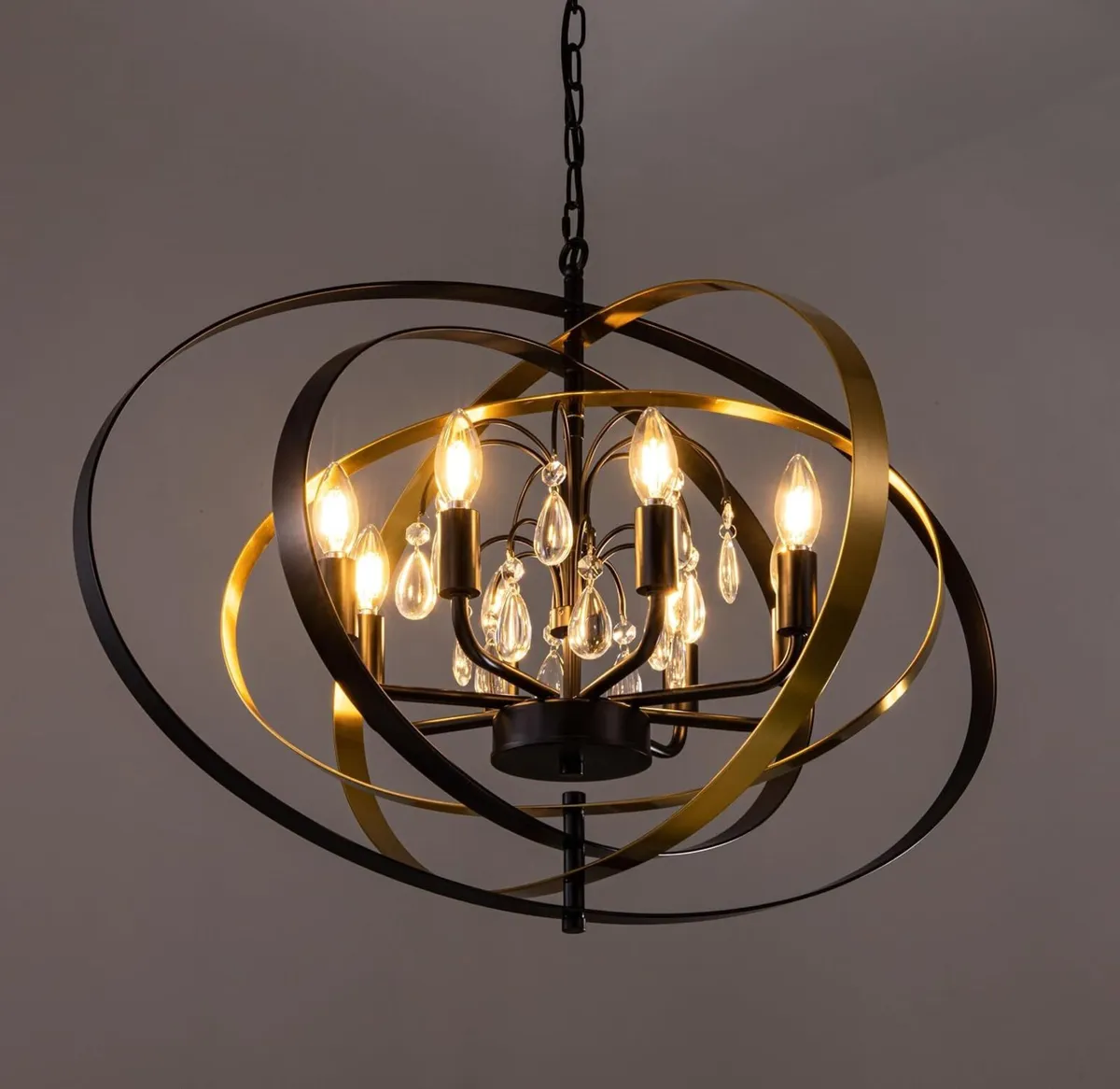 Crystal Chandelier 6-Light Pendant Light - Image 1