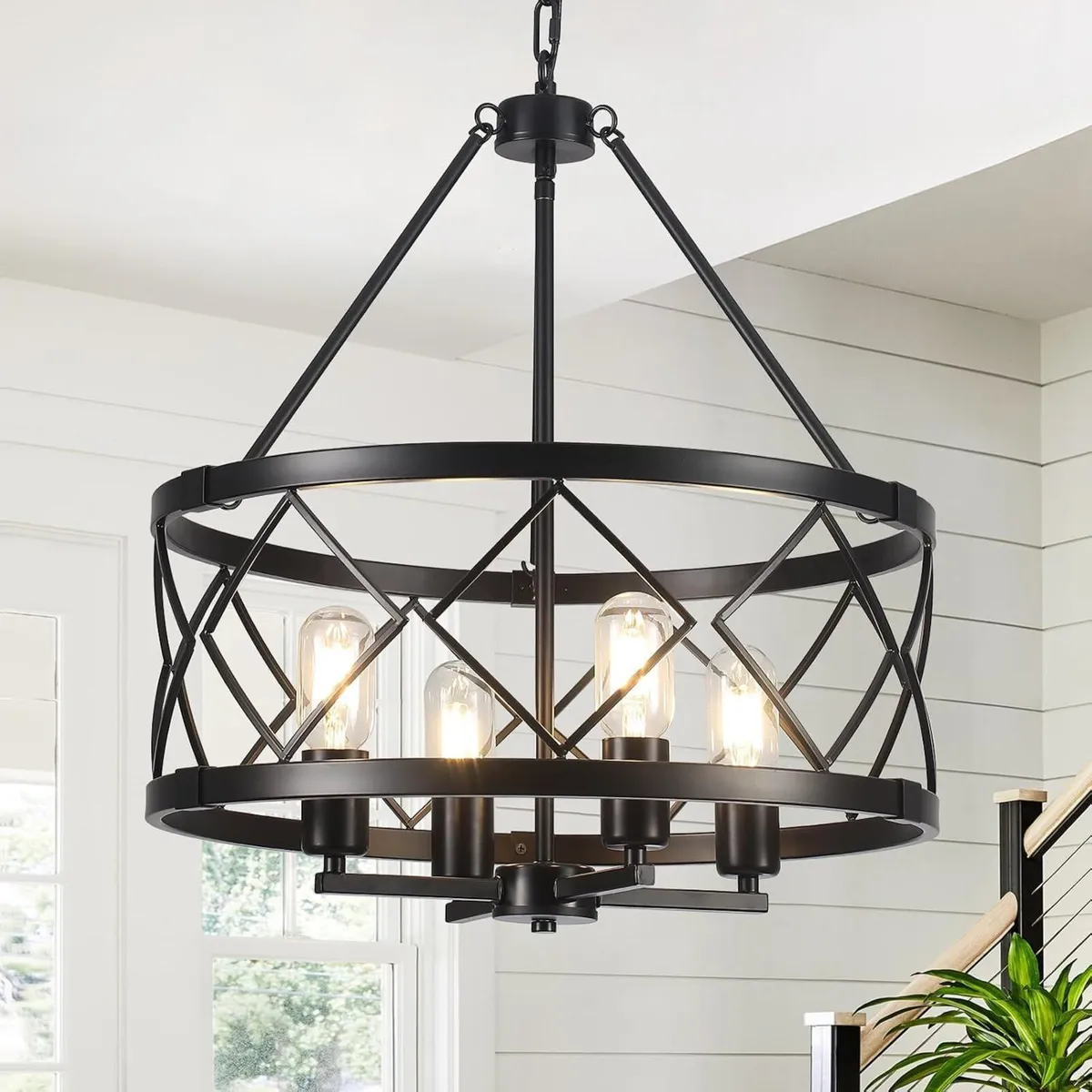 4- Chandelier Farmhouse Metal Ceiling Light - Image 1