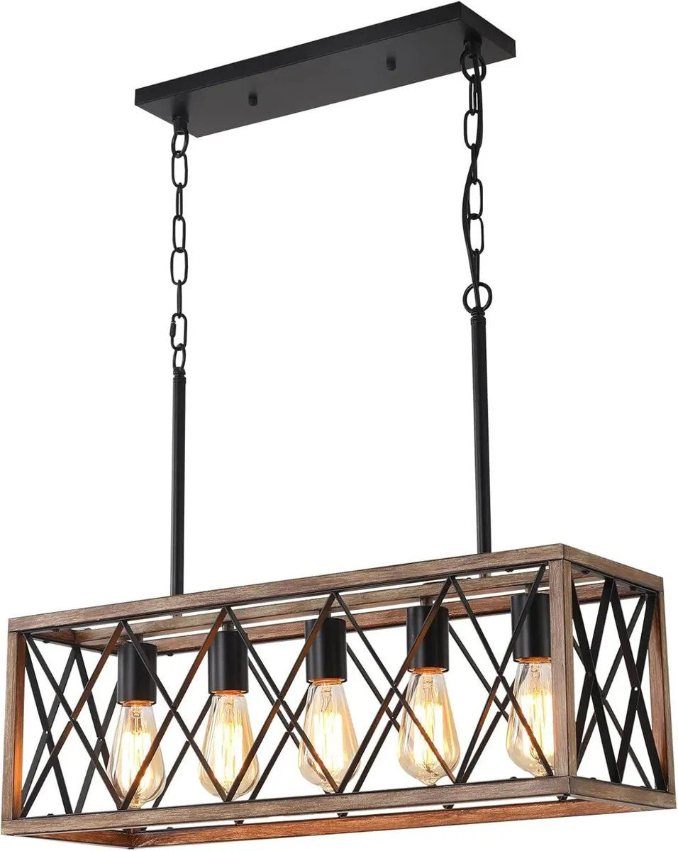 5-Light Dining Room Light Fixture Farmhouse - Image 1