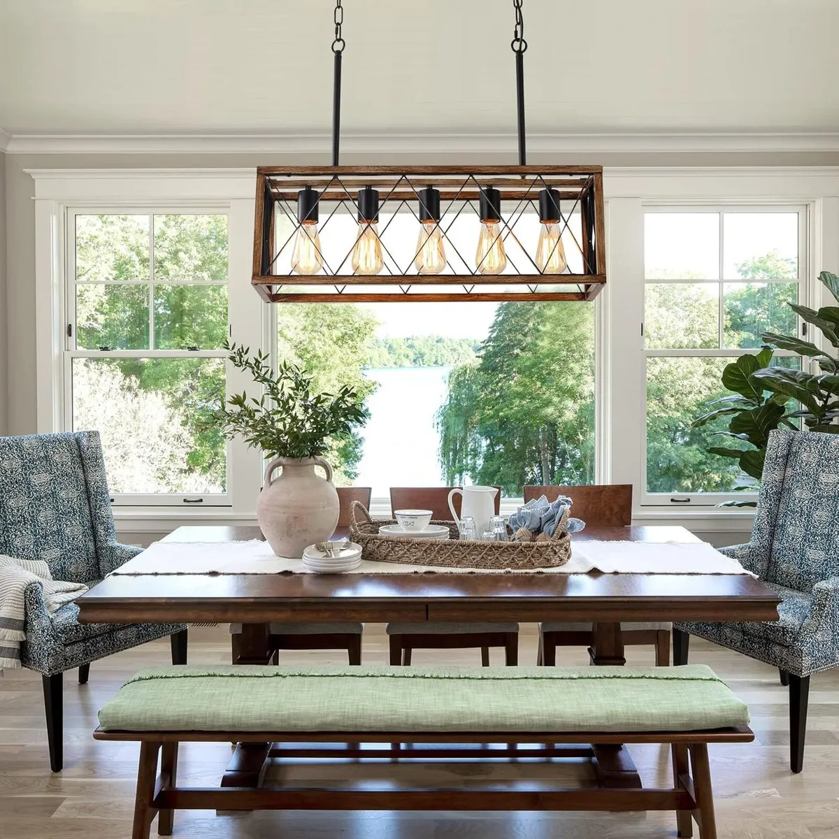 5-Light Dining Room Light Fixture Farmhouse - Image 3