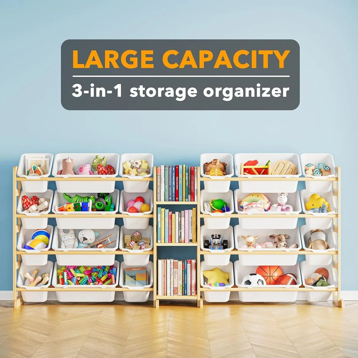 Large Toy Storage Organiser with 24 Bins - Image 3