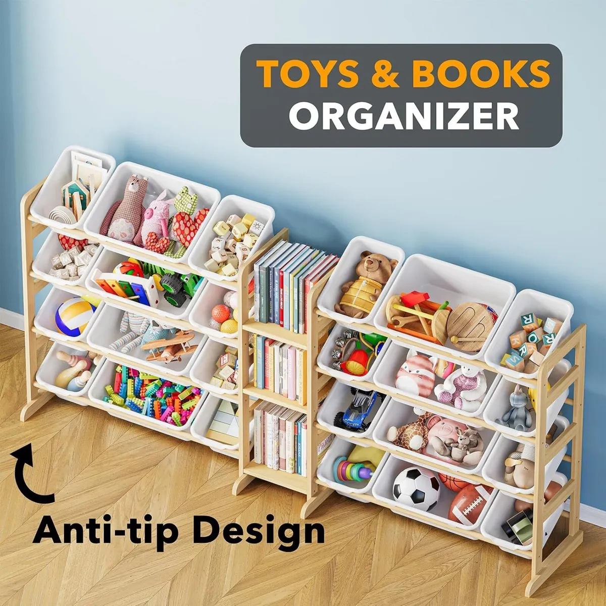 Large Toy Storage Organiser with 24 Bins - Image 4