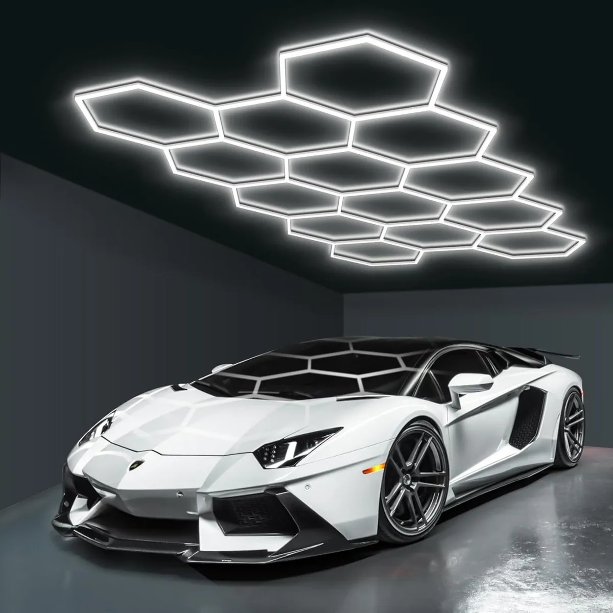 Hexagon LED Garage Lights Honeycomb Ceiling Light - Image 1