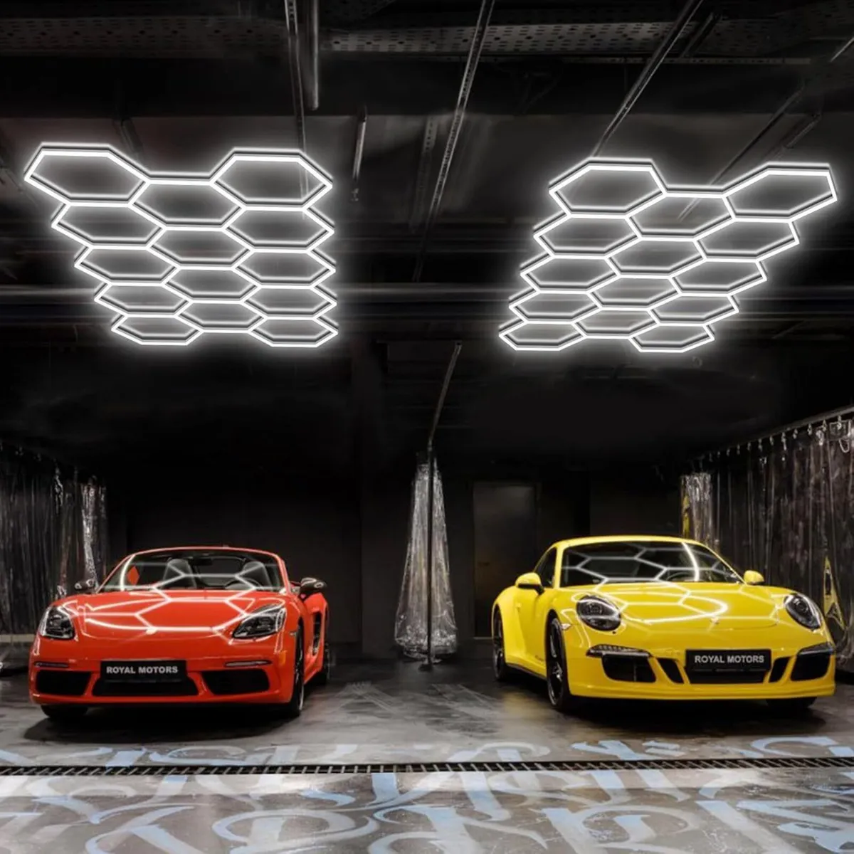 Hexagon LED Garage Lights Honeycomb Ceiling Light - Image 4