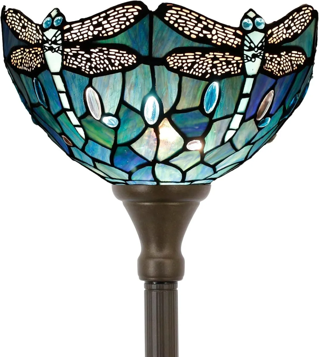 Tiffany Floor Lamp Stained Glass 12x12x70 Inch Sea - Image 1