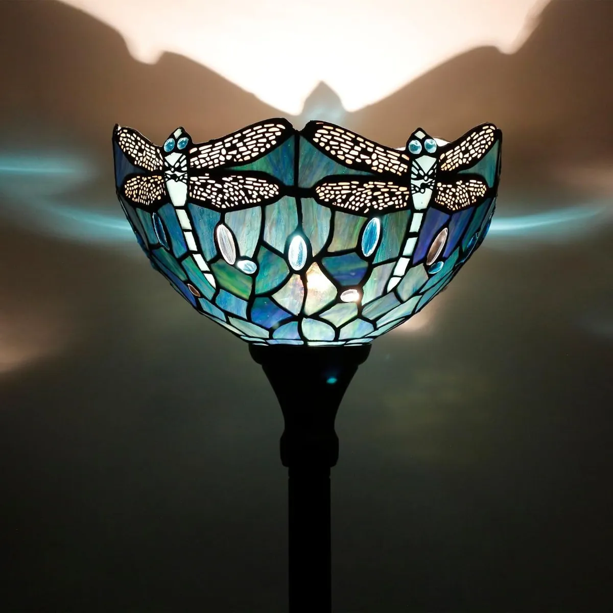 Tiffany Floor Lamp Stained Glass 12x12x70 Inch Sea - Image 3