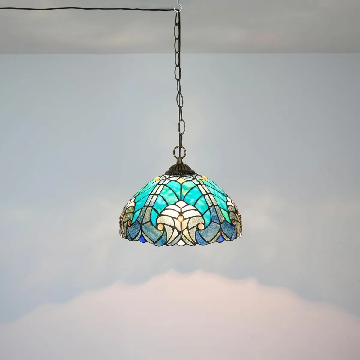 Tiffany Pendant Light Fixtures 12inch Stained - Image 2