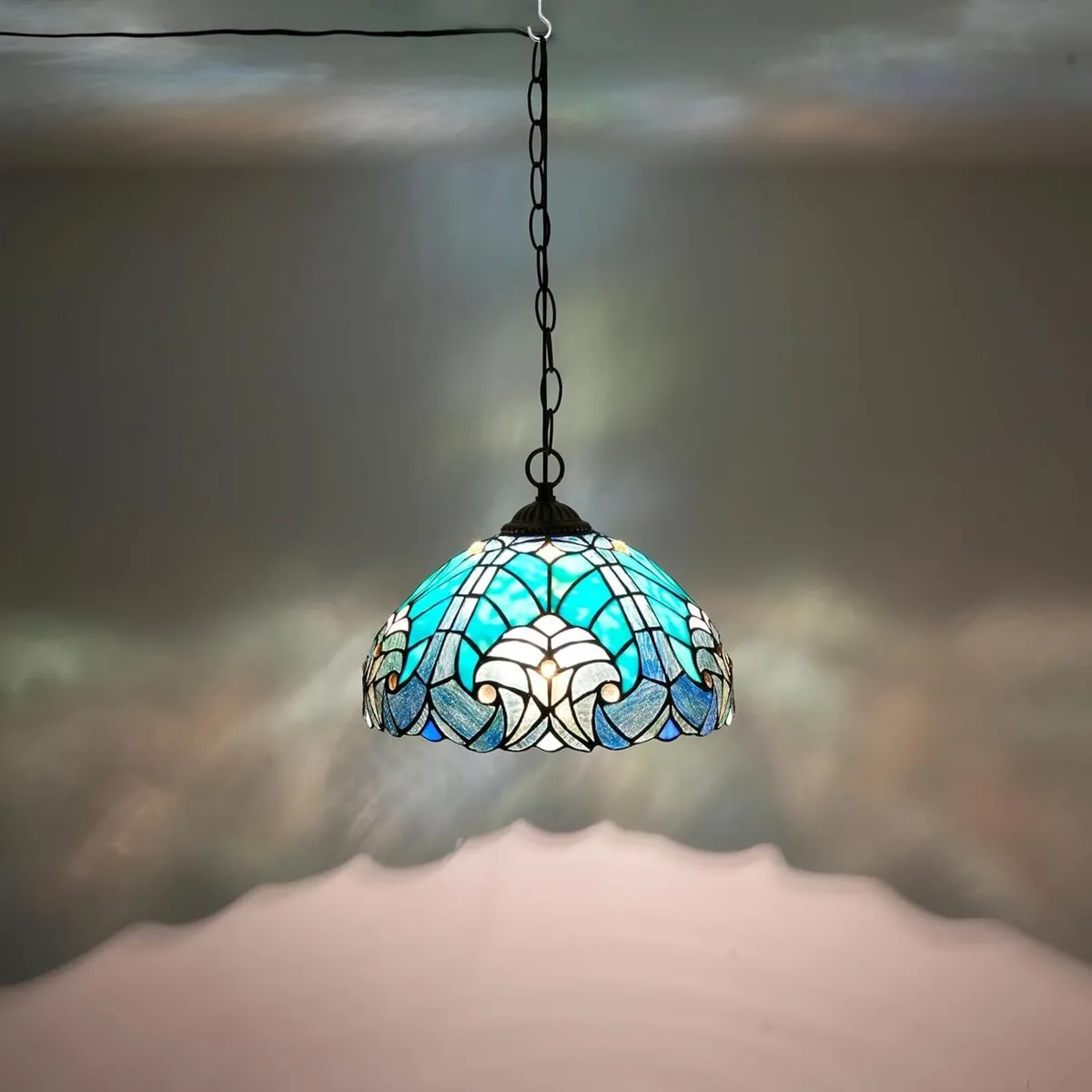 Tiffany Pendant Light Fixtures 12inch Stained - Image 3