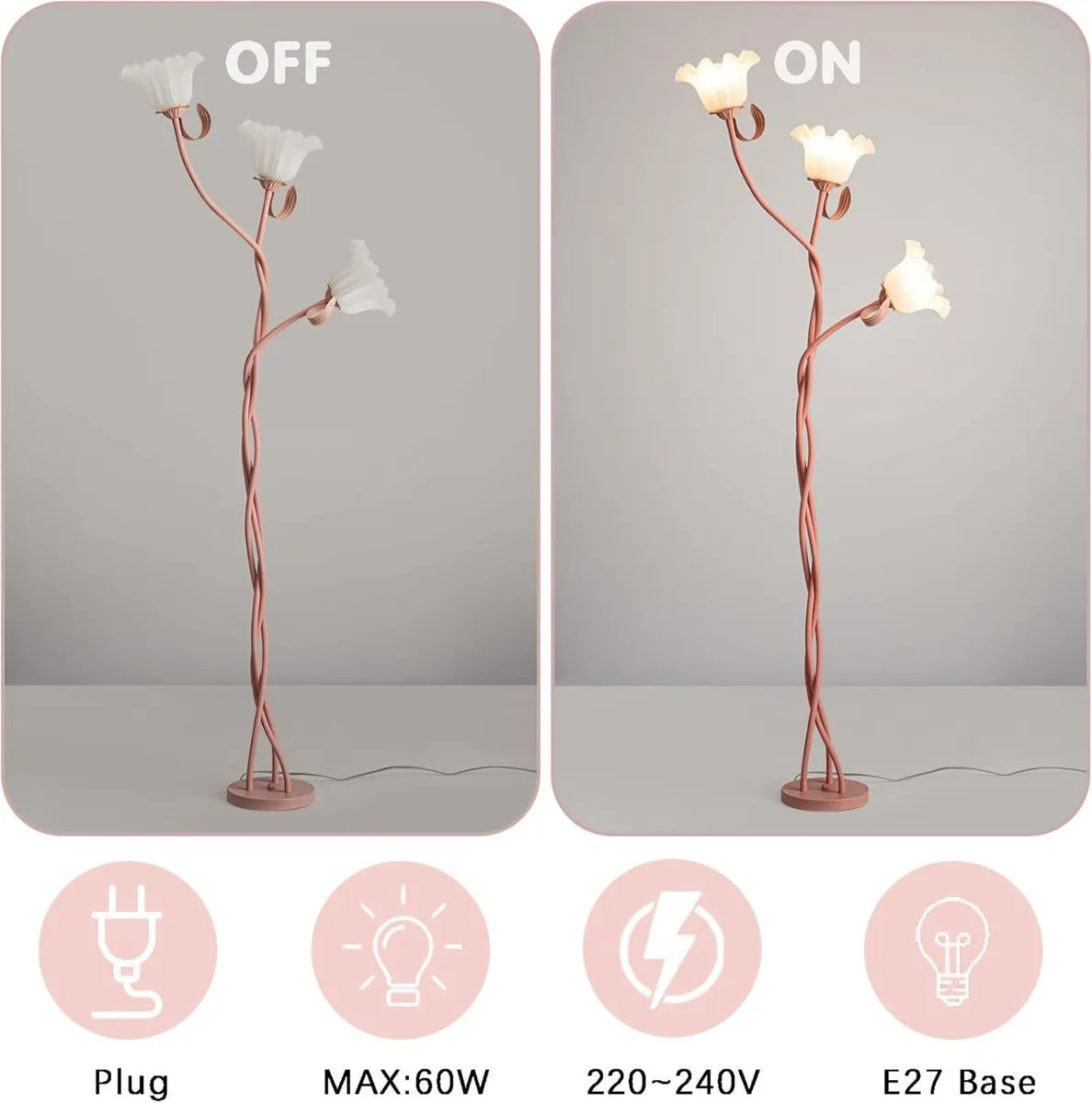 Flower Floor Lamp Living Room Gooseneck Diy Arch - Image 4