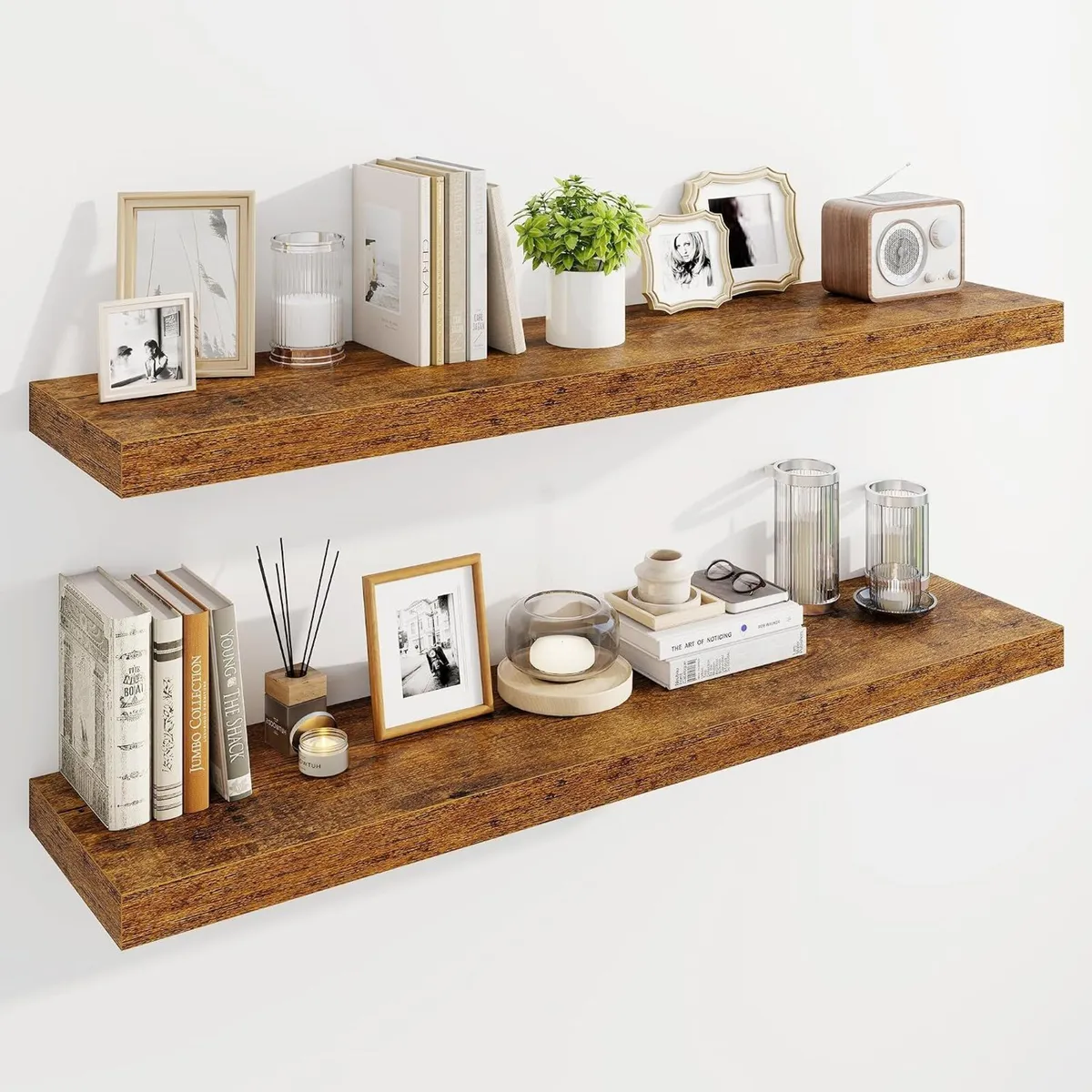 Floating Shelves for Wall Wooden with Invisible - Image 1