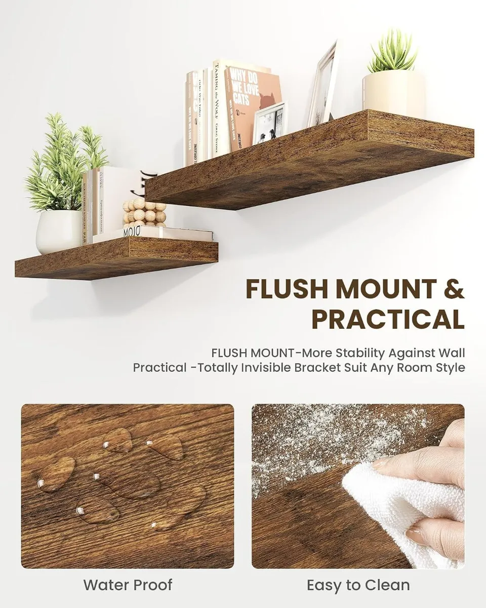 Floating Shelves for Wall Wooden with Invisible - Image 3