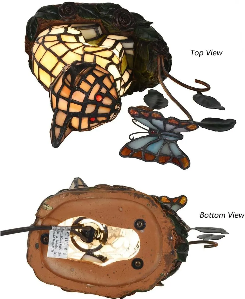 L50891 Tiffany-Style Stained Glass Cat Accent - Image 2