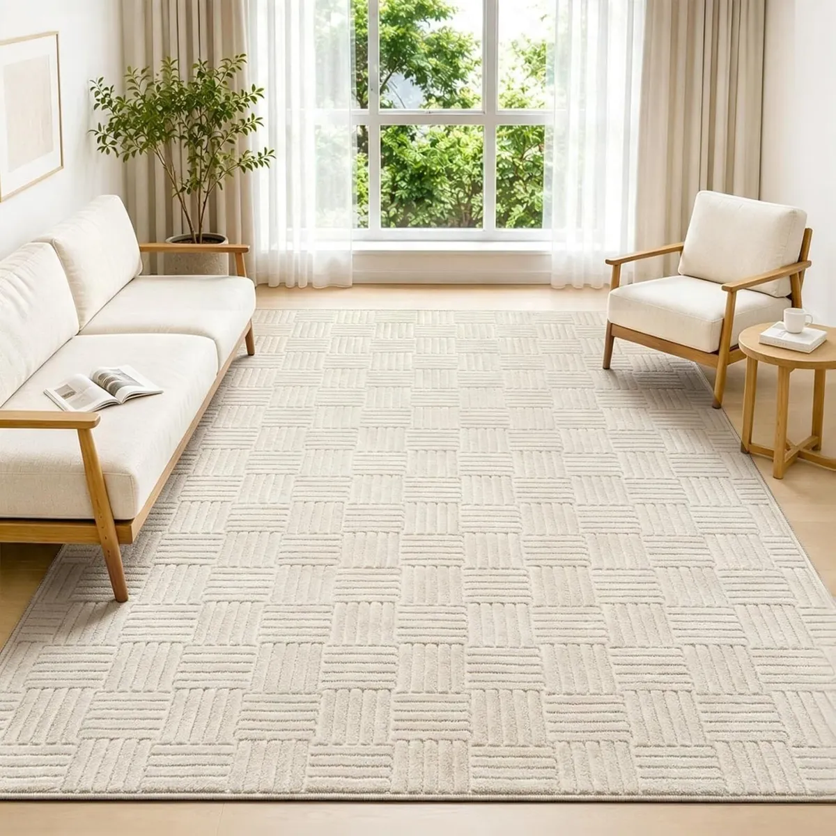 Rugs Living Room Washable Soft Fluffy Area - Image 1