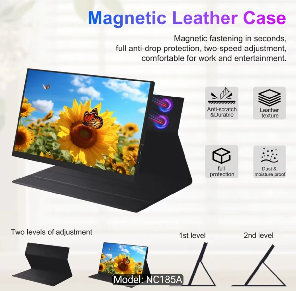 18.5 Inch Portable monitor - Magnetic Case - Price - Image 2