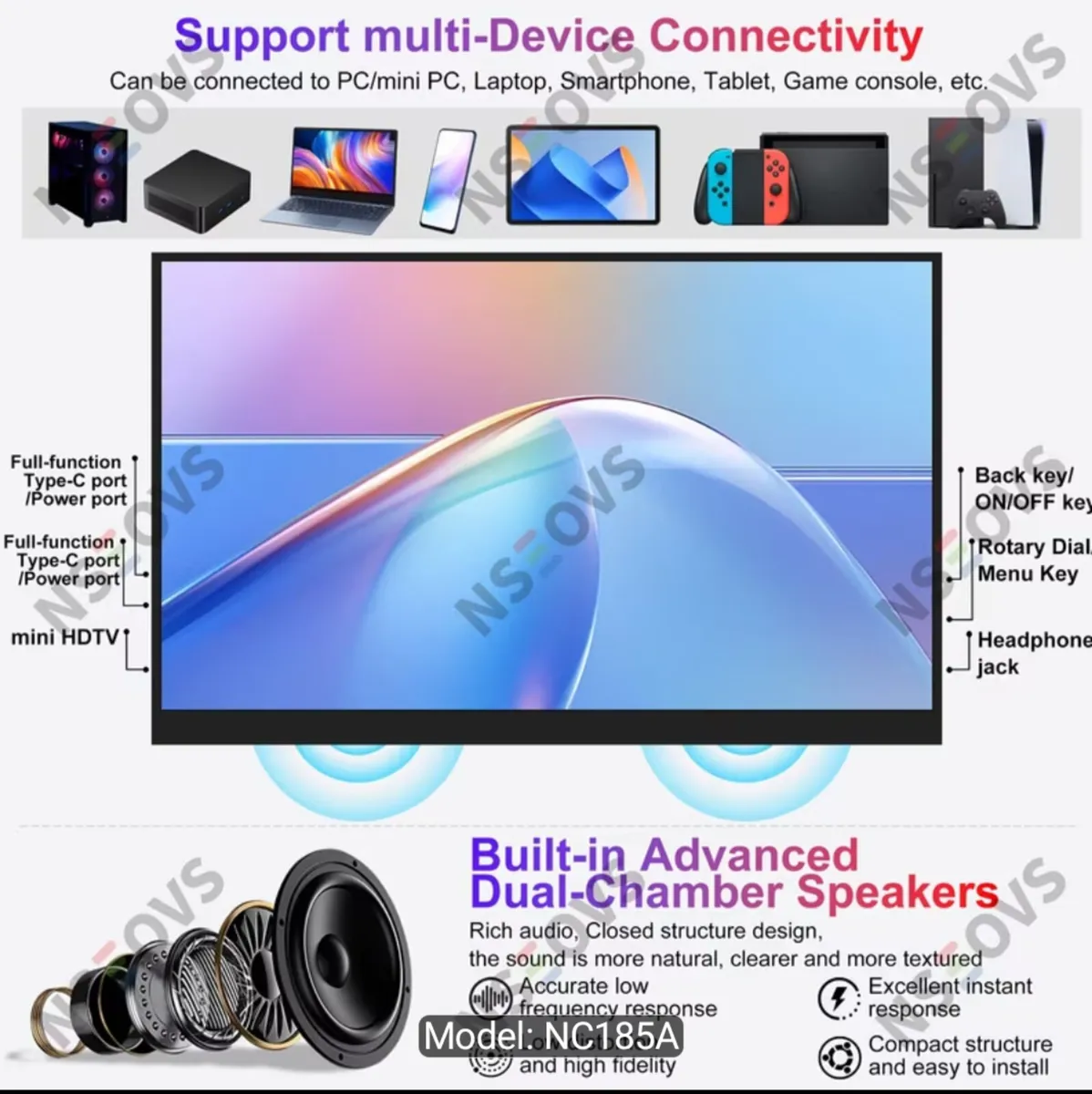 18.5 Inch Portable monitor - Magnetic Case - Price - Image 4
