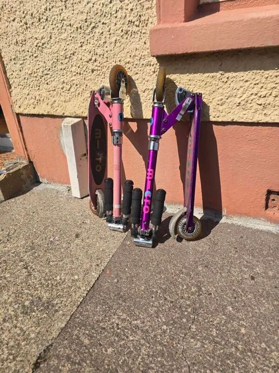 Micro Scooter x 2 One pink and one purple - Image 2