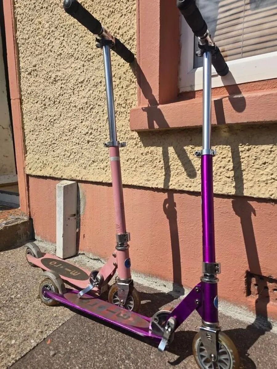 Micro Scooter x 2 One pink and one purple - Image 1