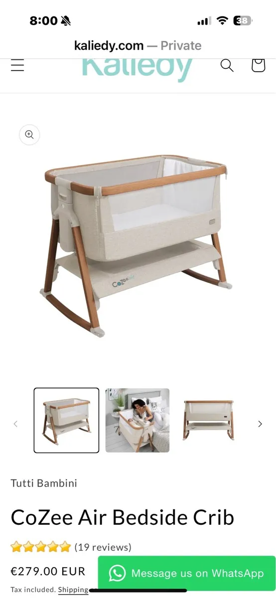 Tutti bambini cover air beside crib - Image 2